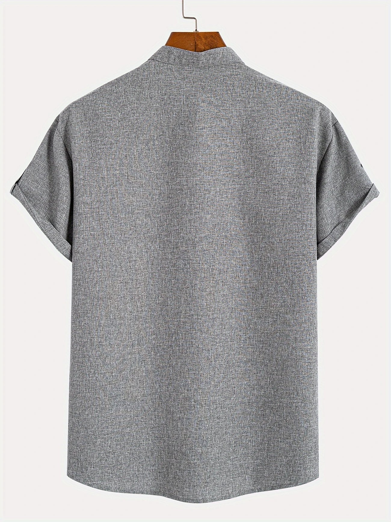 Leblanc™ | Elegantní košile s krátkým rukávem a vysokým límcem