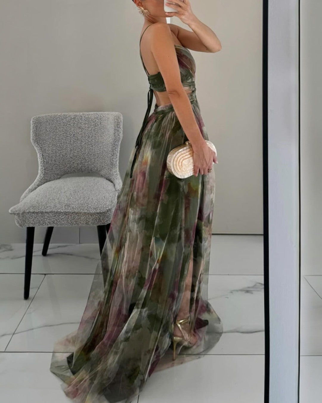 La Scintilla| Maxi Šaty Elegantní Květinové