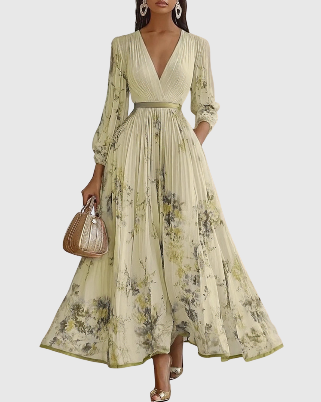 Rowella | Elegantní Maxi Šaty S Plisé