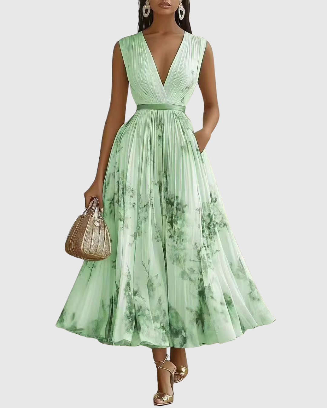 Rowella | Elegantní Maxi Šaty S Plisé