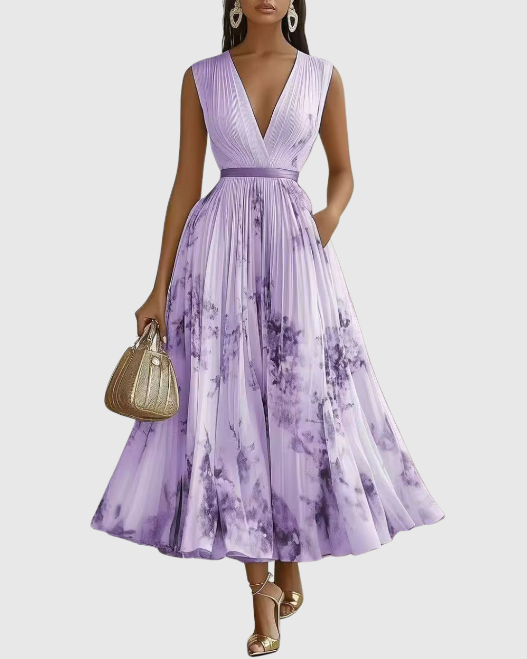 Rowella | Elegantní Maxi Plisované Šaty
