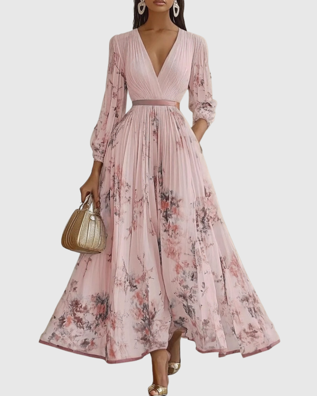 Rowella | Elegantní Maxi Šaty S Plisé