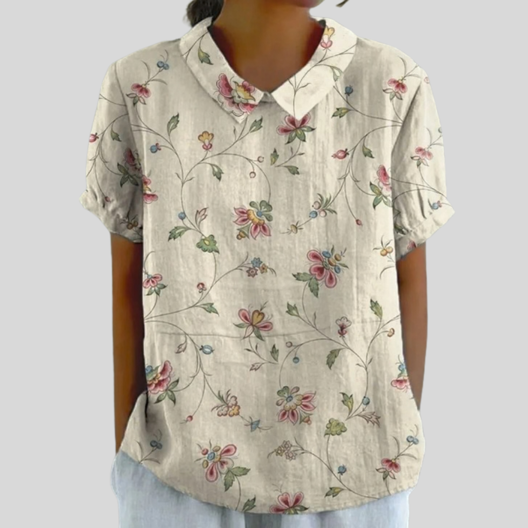 Elegantní top s květinovým designem