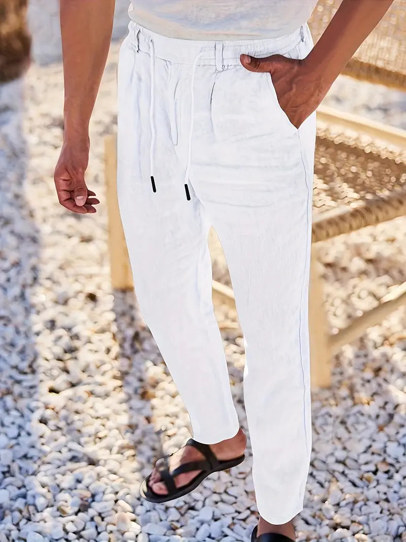 Elegantní Lněné Kalhoty