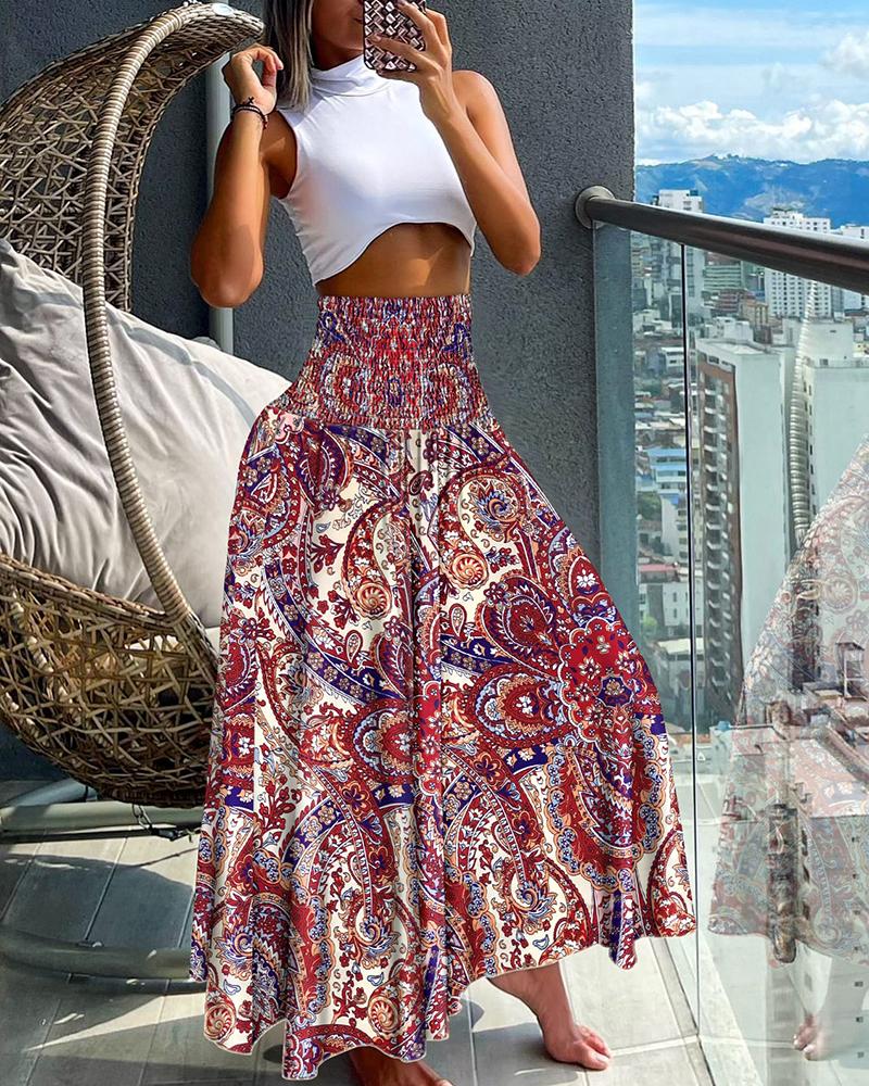 Tina | Stylová dlouhá květinová sukně pro ženy