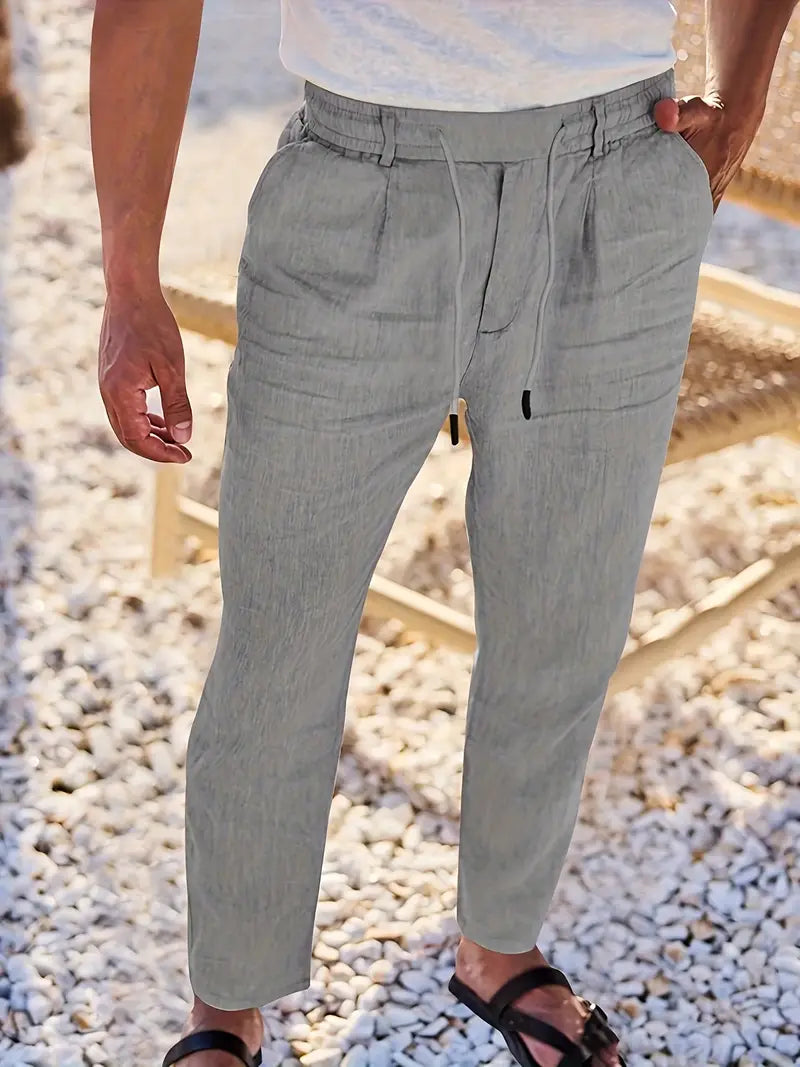 Elegantní Lněné Kalhoty