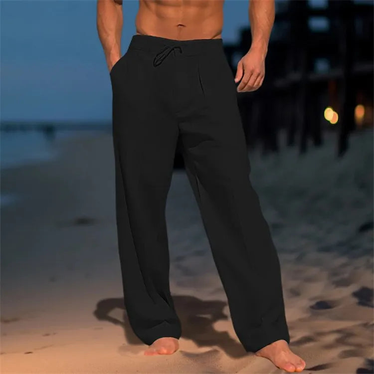 Elegantní Bavlněné Kalhoty