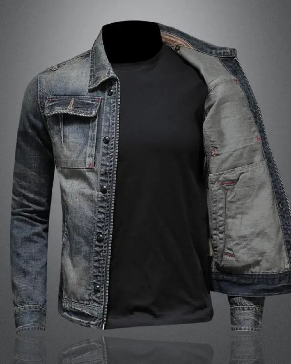 Prémiový Denim Kabát