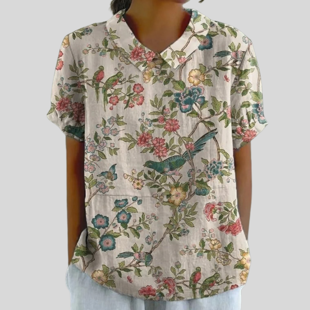 Elegantní a pohodlný květinový top