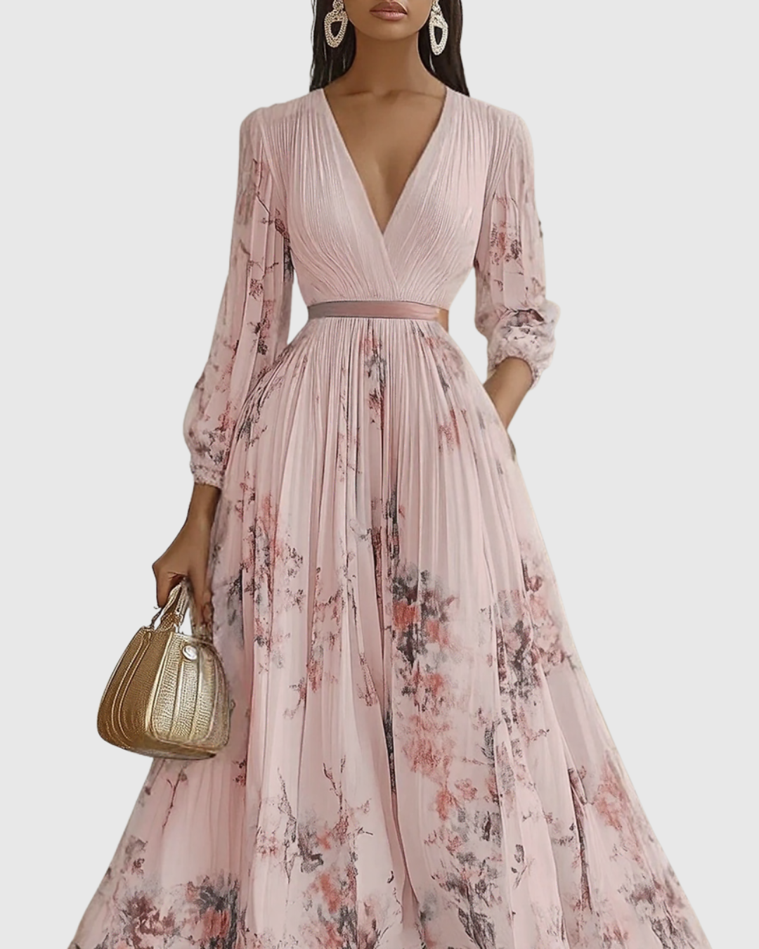 Rowella | Elegantní Maxi Plisované Šaty