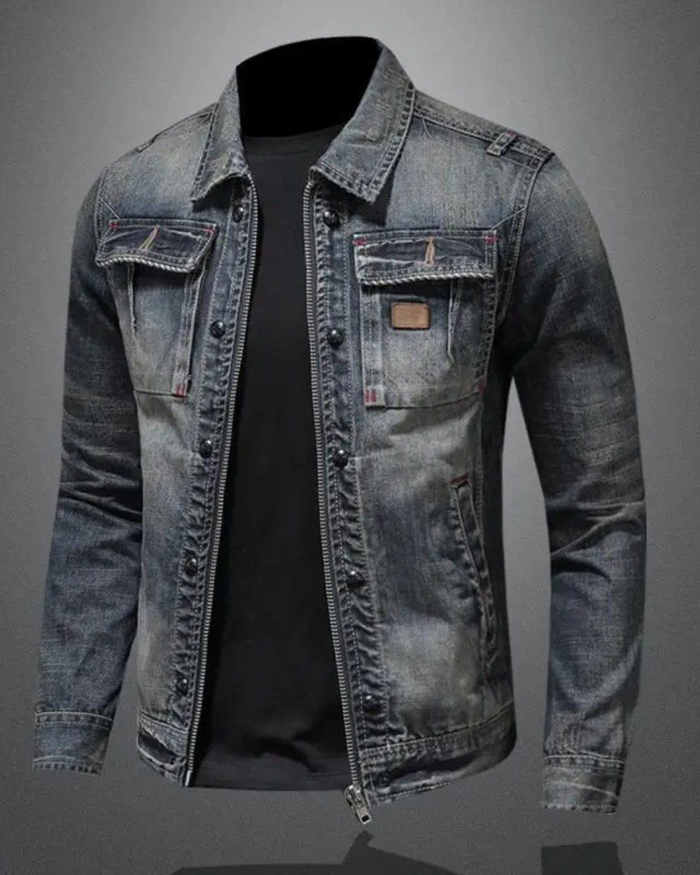 Prémiový Denim Kabát
