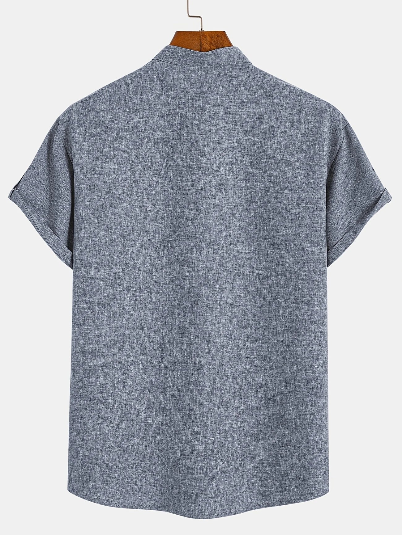 Leblanc™ | Elegantní košile s krátkým rukávem a vysokým límcem