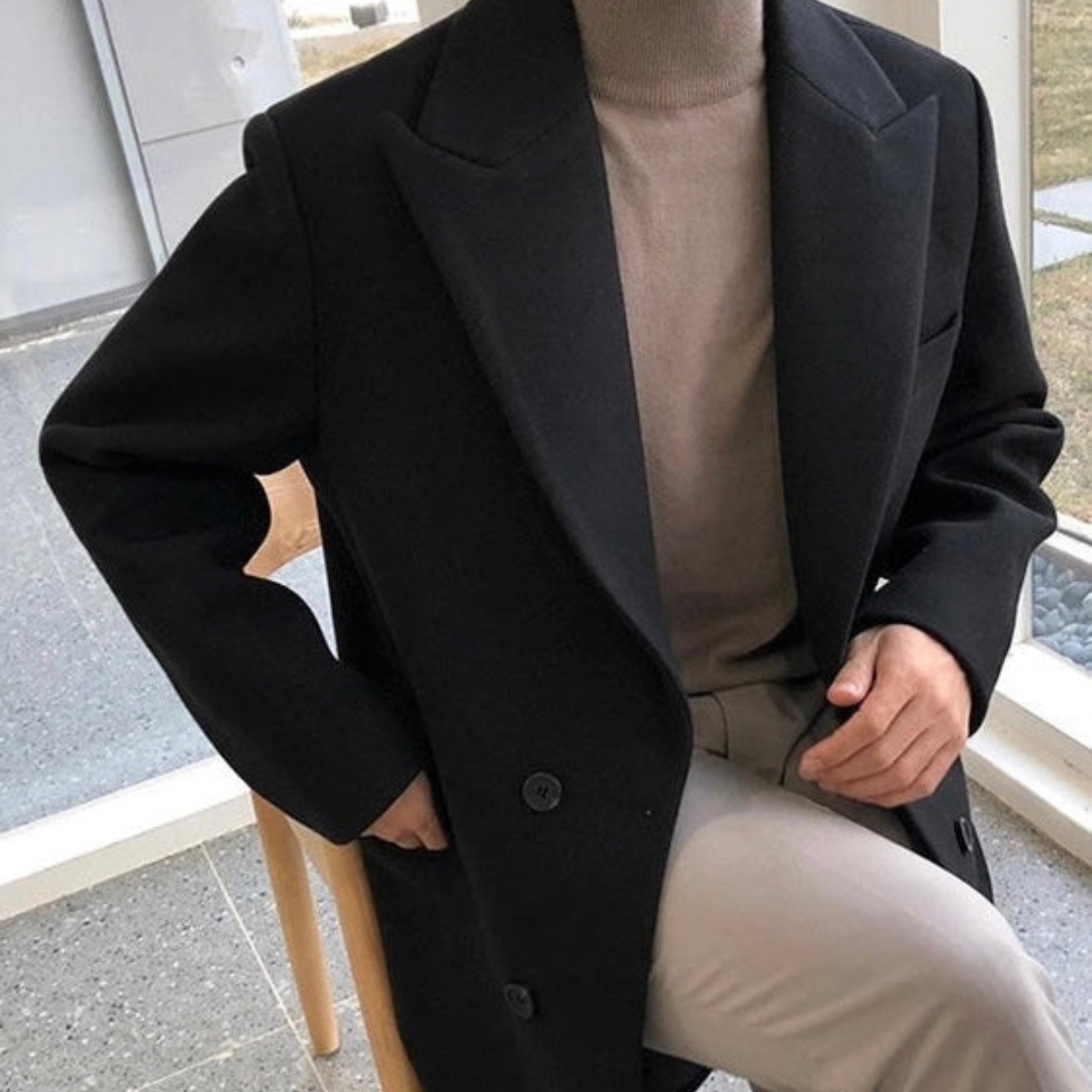 Elegantní Dvoubotónkový Kabát