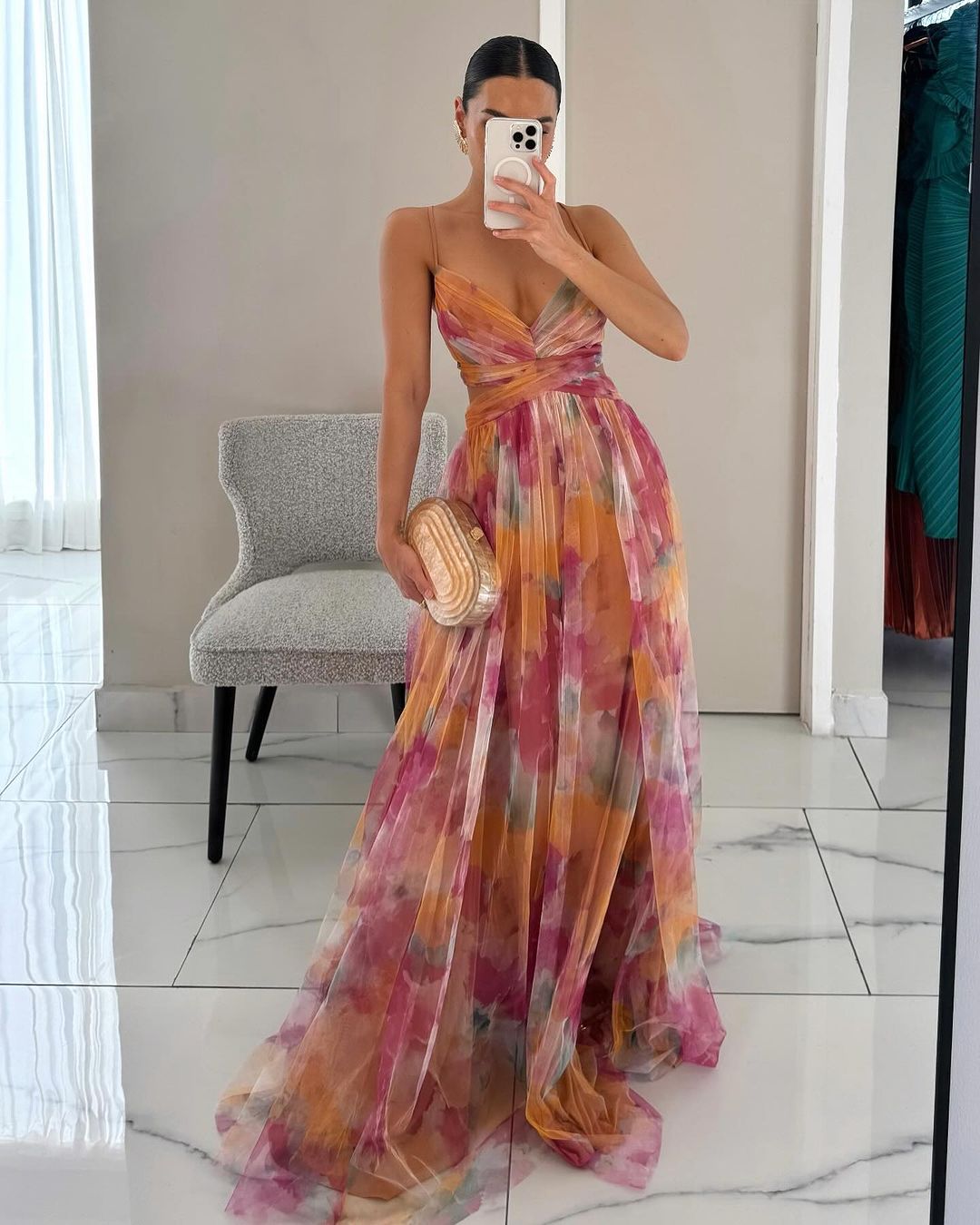 La Scintilla| Maxi Šaty Elegantní Květinové