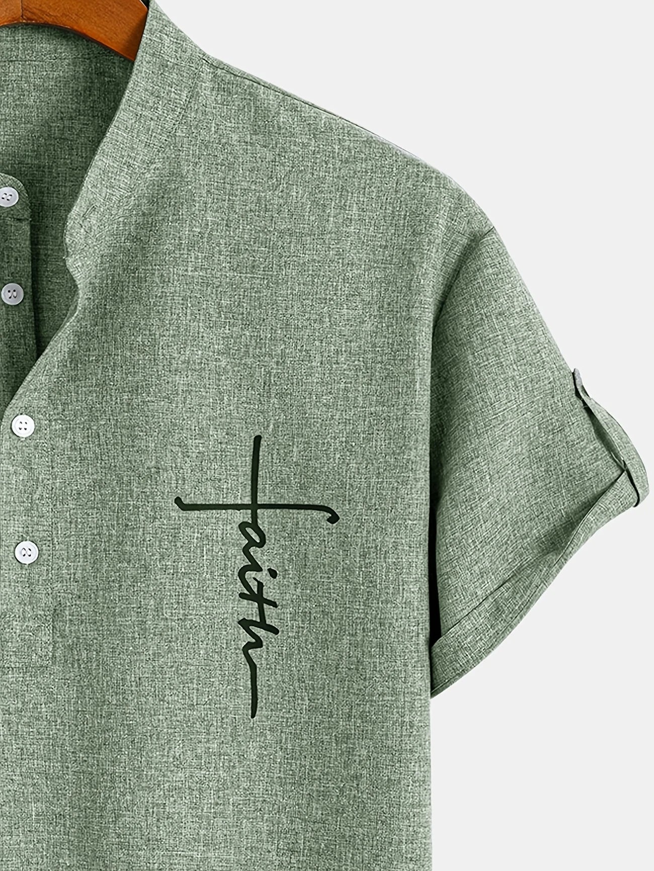 Leblanc™ | Elegantní košile s krátkým rukávem a vysokým límcem