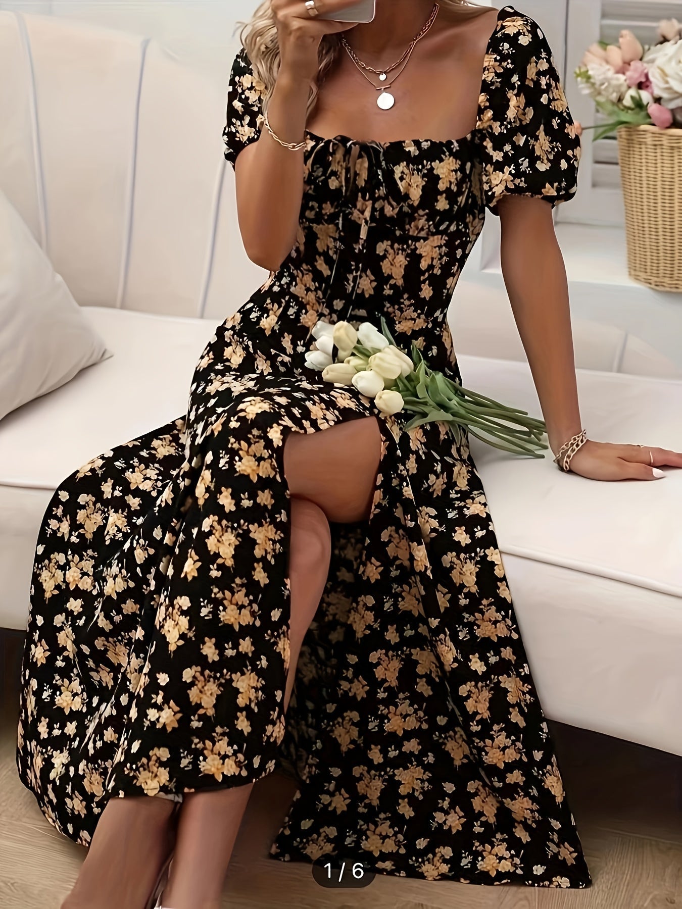 La Scintilla | Elegantní květinové šaty Chloé