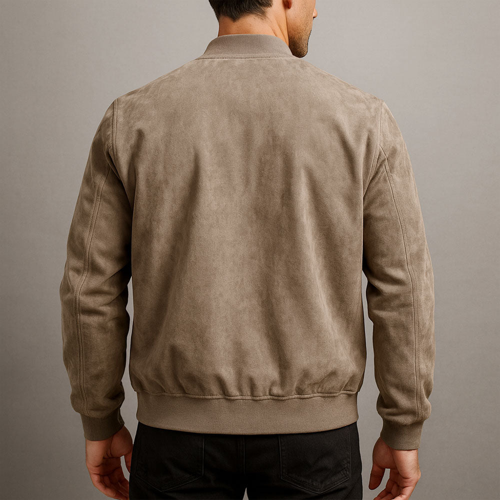 Elegantní Suede Kabát