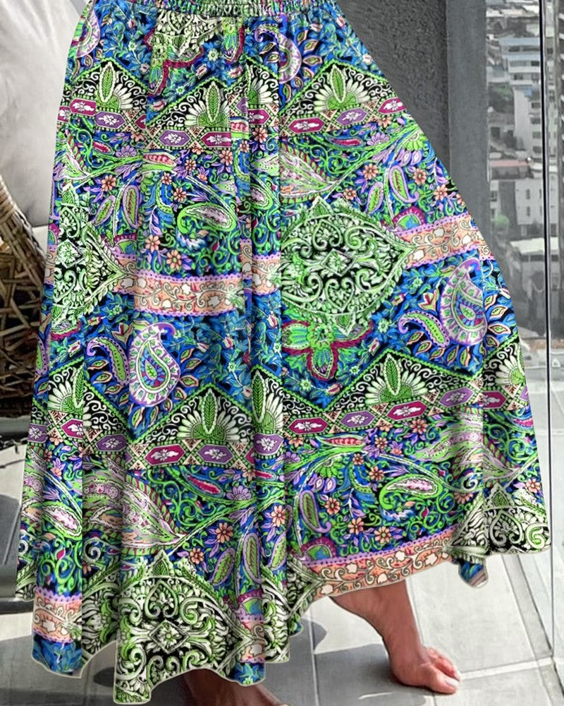 Tina | Stylová dlouhá květinová sukně pro ženy