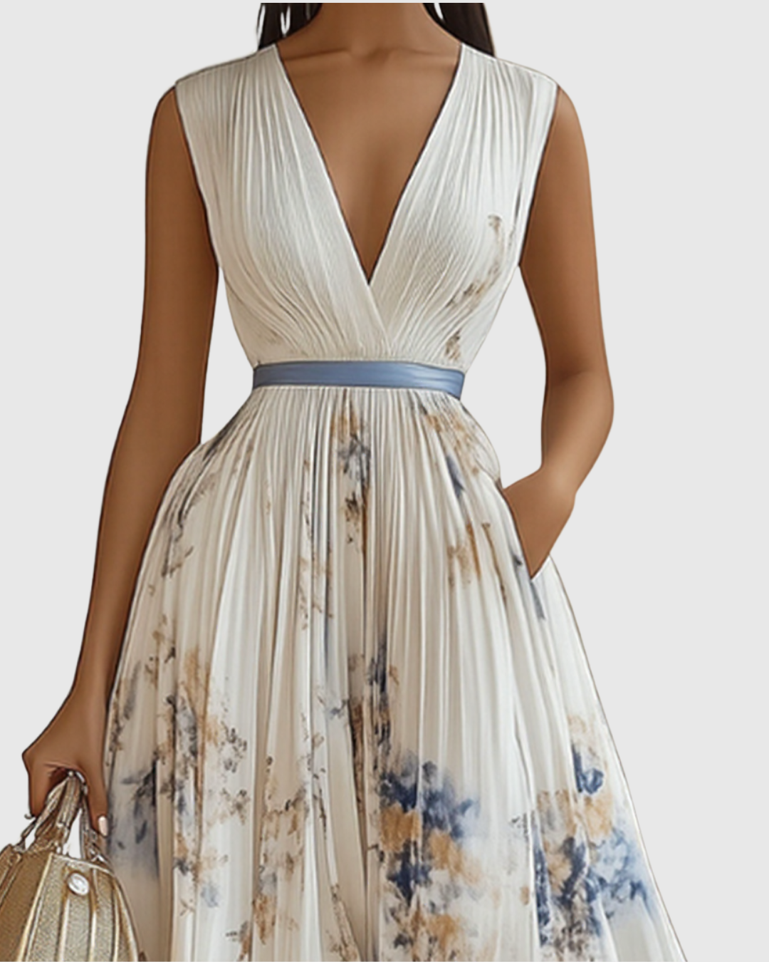 Rowella | Elegantní Maxi Plisované Šaty