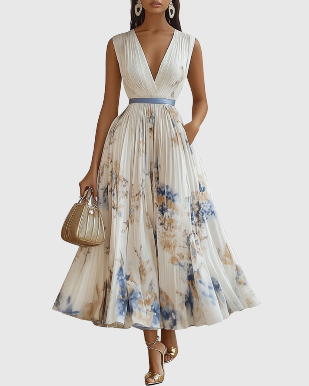 Rowella | Elegantní Maxi Plisované Šaty