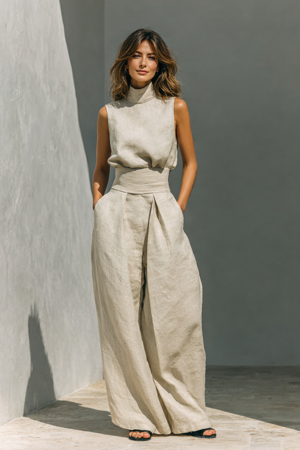 Maria – minimalistická lněná set