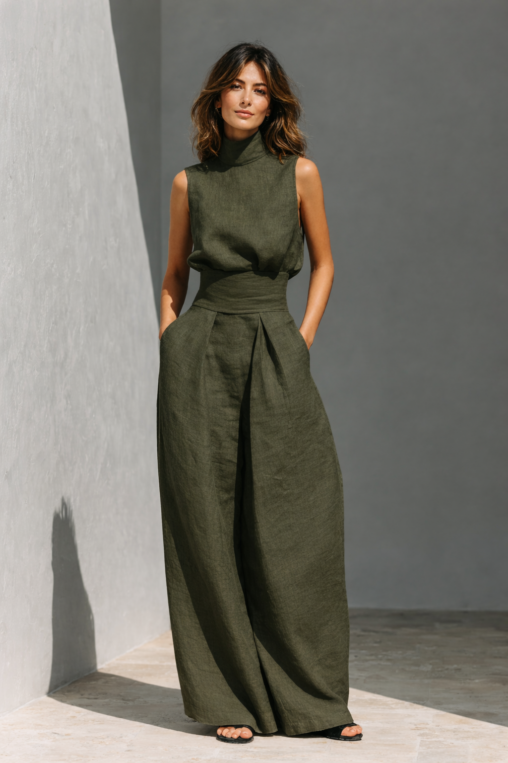 Maria – minimalistická lněná set