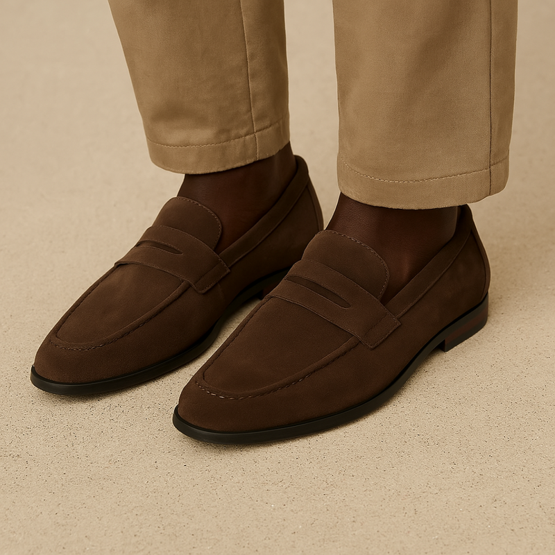 Penny Loafers z Nubuku Old Money
