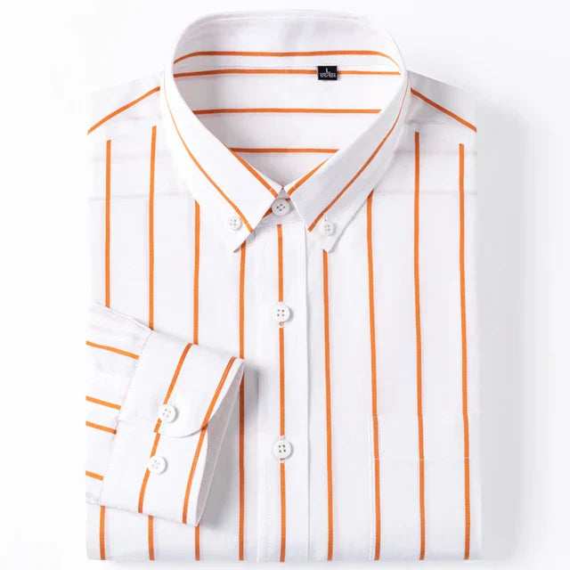 Elegantní Pruhovaná Bavlněná Košile