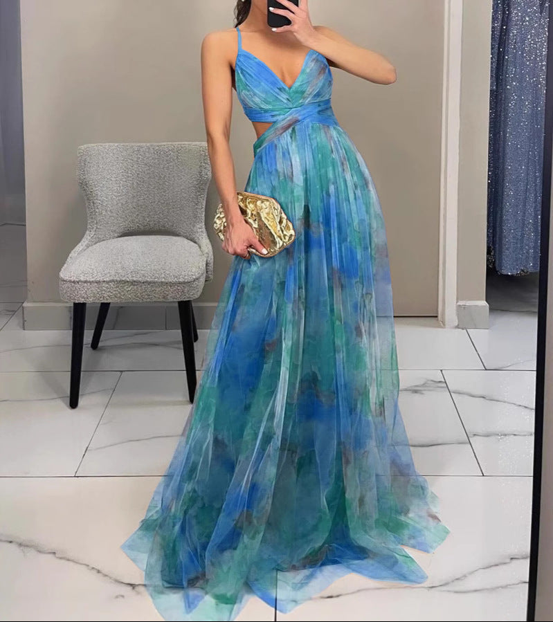 La Scintilla| Maxi Šaty Elegantní Květinové