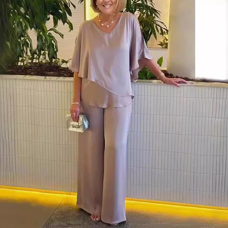 Martha - Pohodlný set s širokými nohavicemi