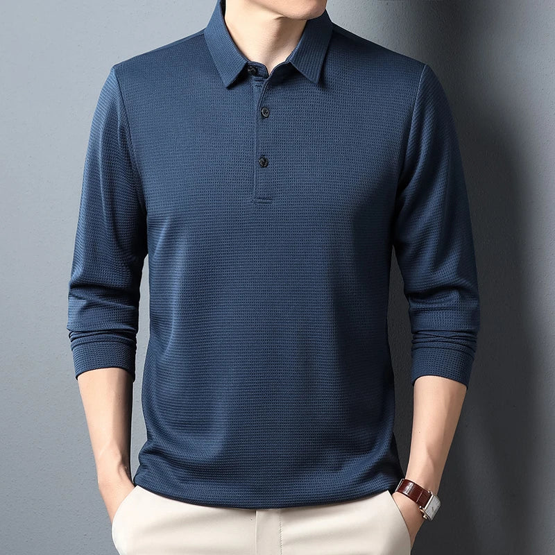 Elegantní Polo Košile s Dlouhým Rukávem
