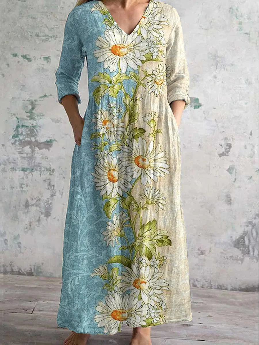 Martina – dlouhé letní boho šaty s potiskem, KARO Moda