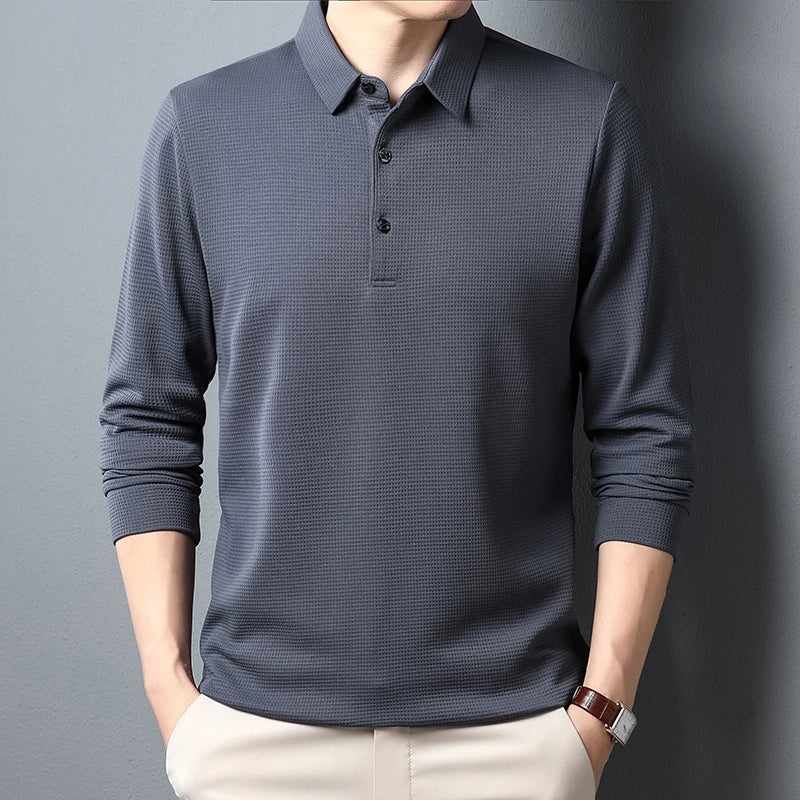 Elegantní Polo Košile s Dlouhým Rukávem