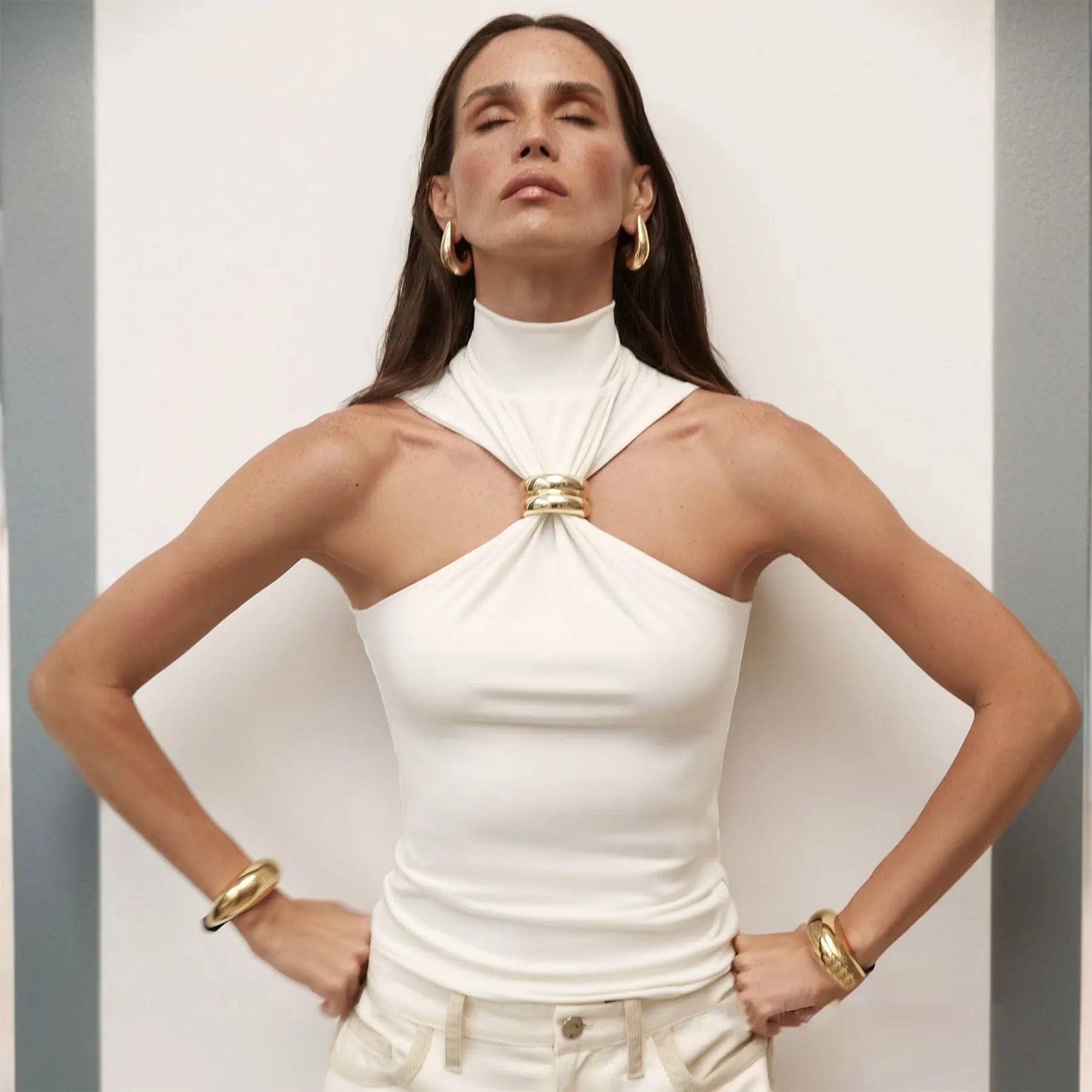 Brianna | Top Chic s Doplňkem ve Zlato