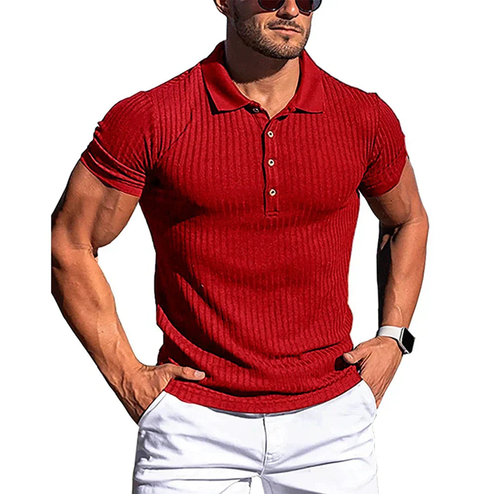 Elegantní Pánská Polo Košile s Pruhy
