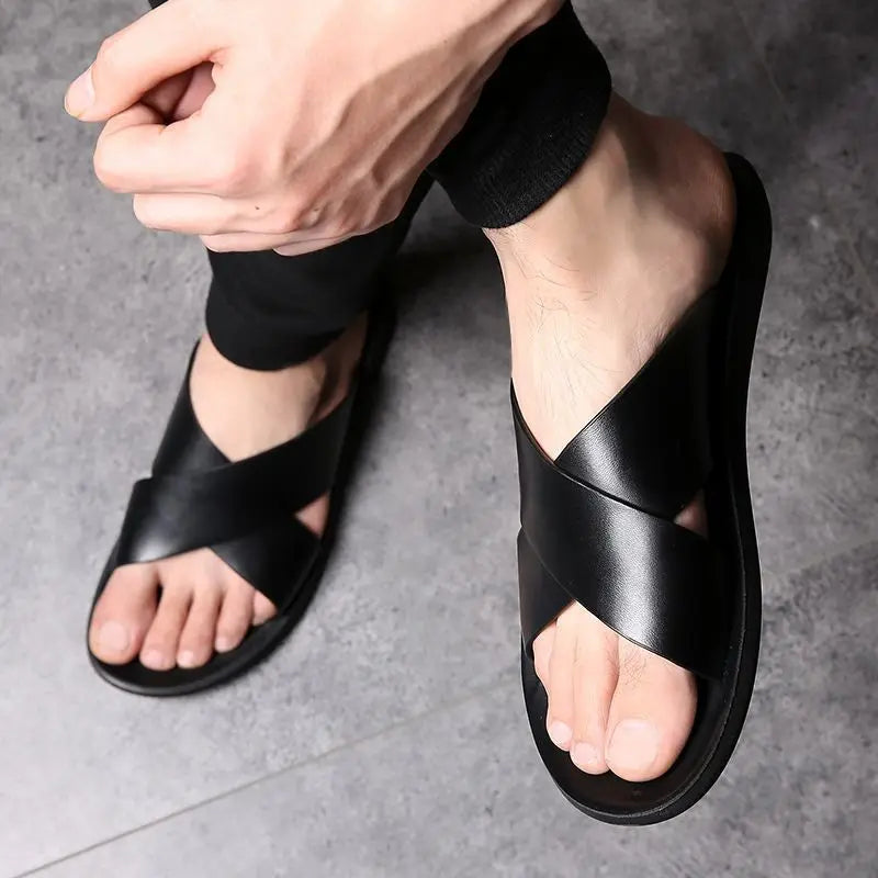 Elegantní Kožené Sandály