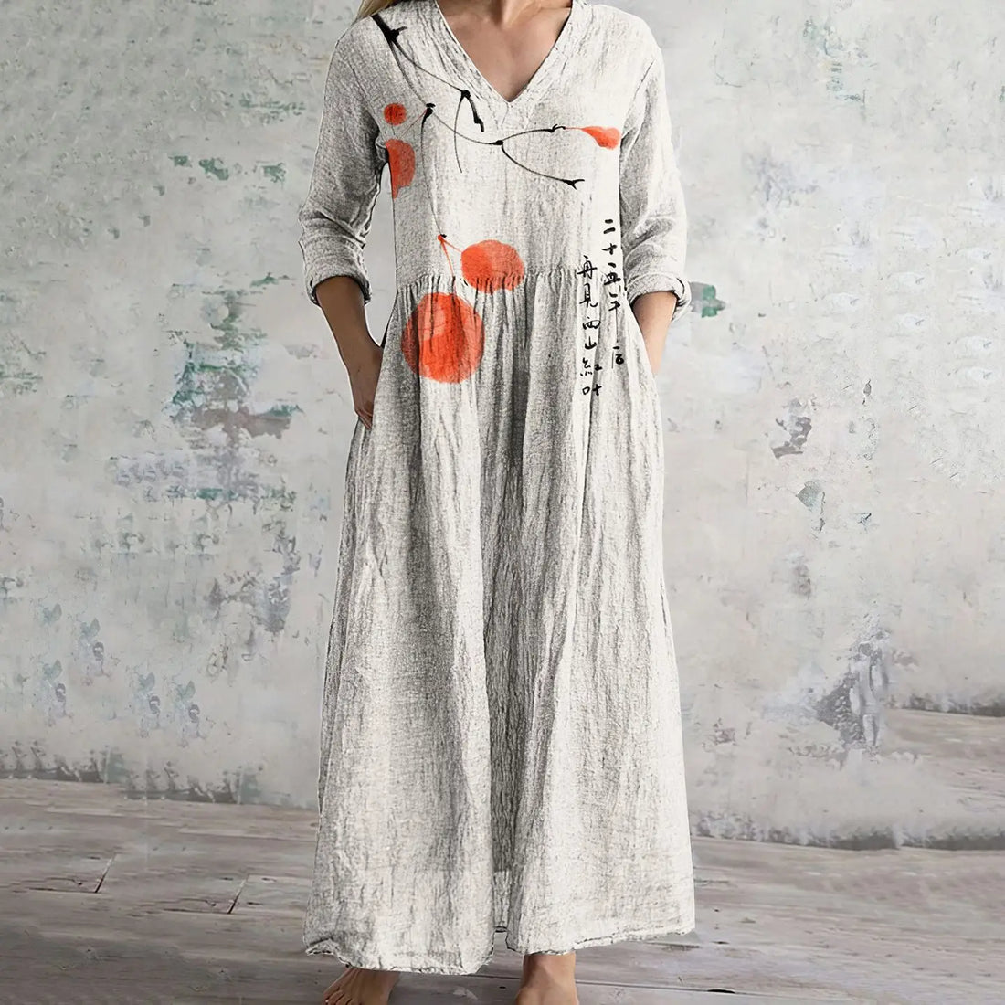 Věra – dlouhé letní boho šaty s potiskem, KARO Moda