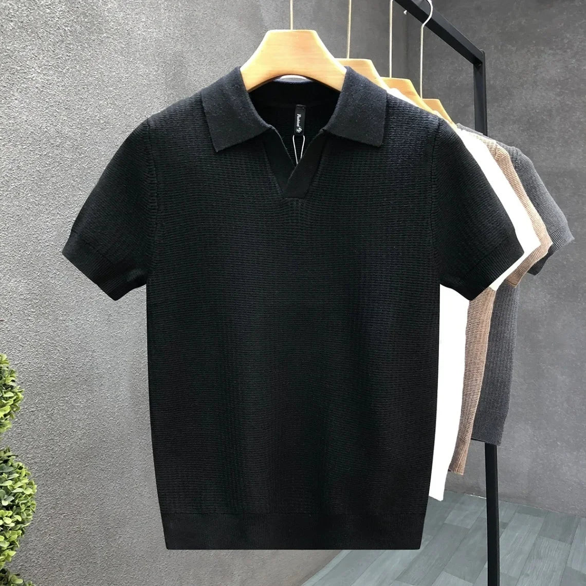 Polo tričko z prodyšného pleteného materiálu