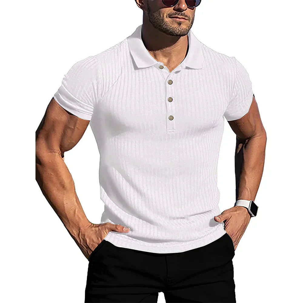 Elegantní Pánská Polo Košile s Pruhy