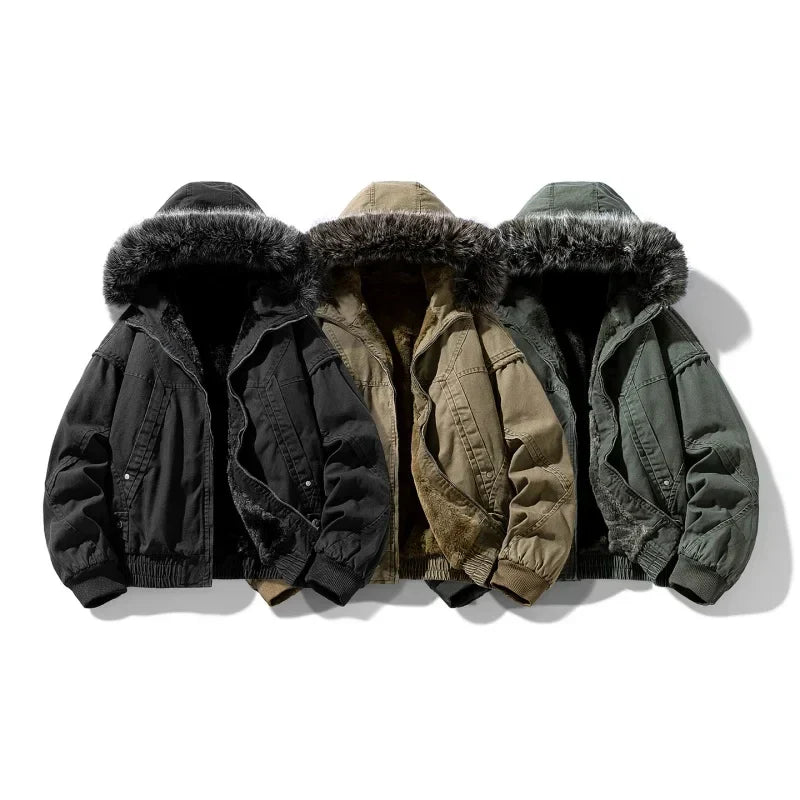 Elegantní Cargo Kabát Podšitý Fleece