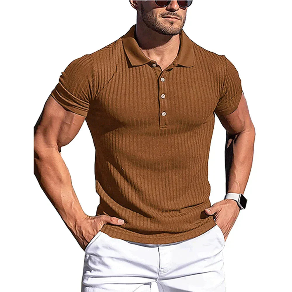 Elegantní Pánská Polo Košile s Pruhy