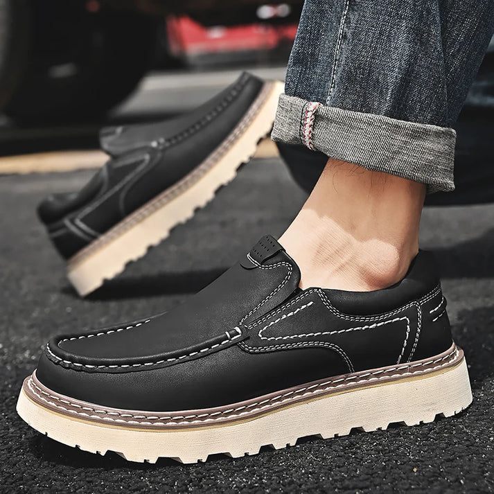 Elegantní Kožené Slip-On Boty