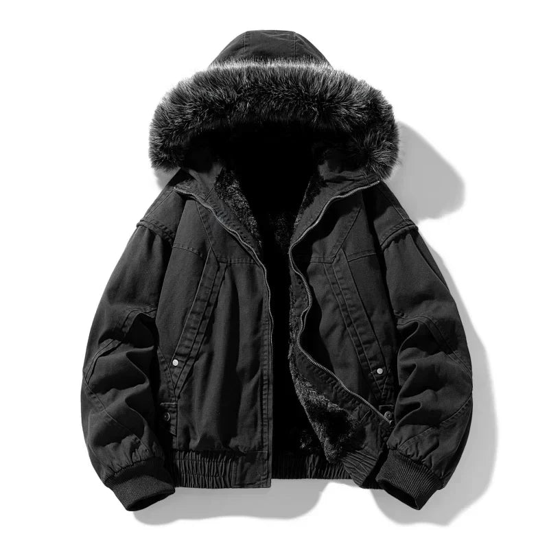 Elegantní Cargo Kabát Podšitý Fleece