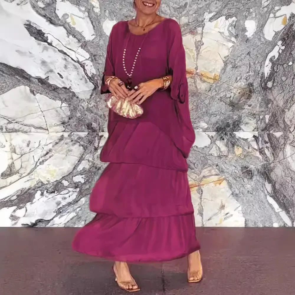 Rosina | Elegantní šaty s krajkou a kulatým výstřihem