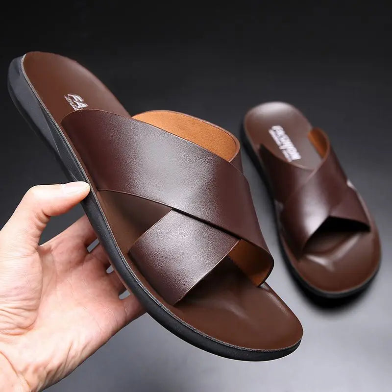 Elegantní Kožené Sandály