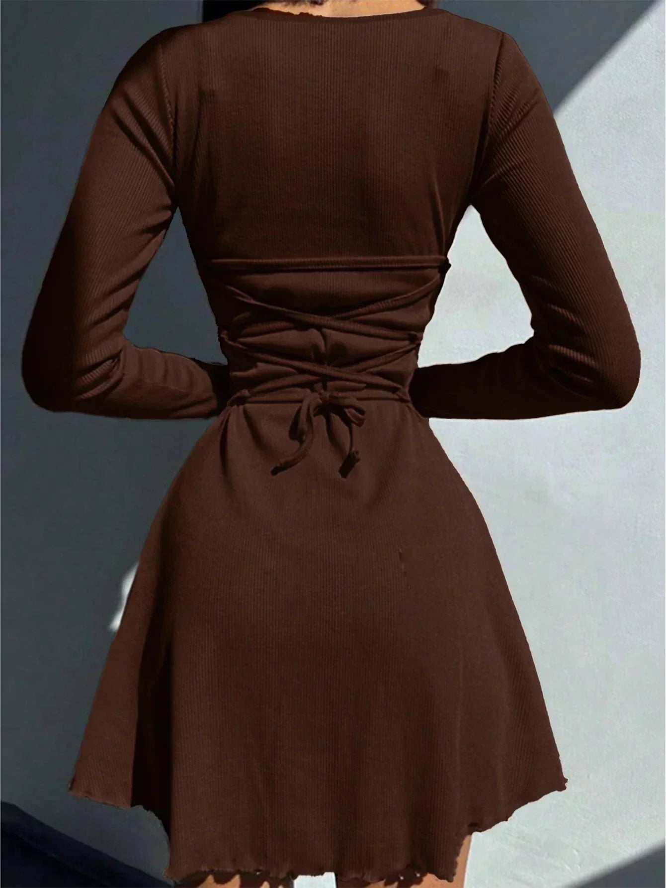 Pressley | Mini Bodycon Šaty s Dlouhými Rukávy