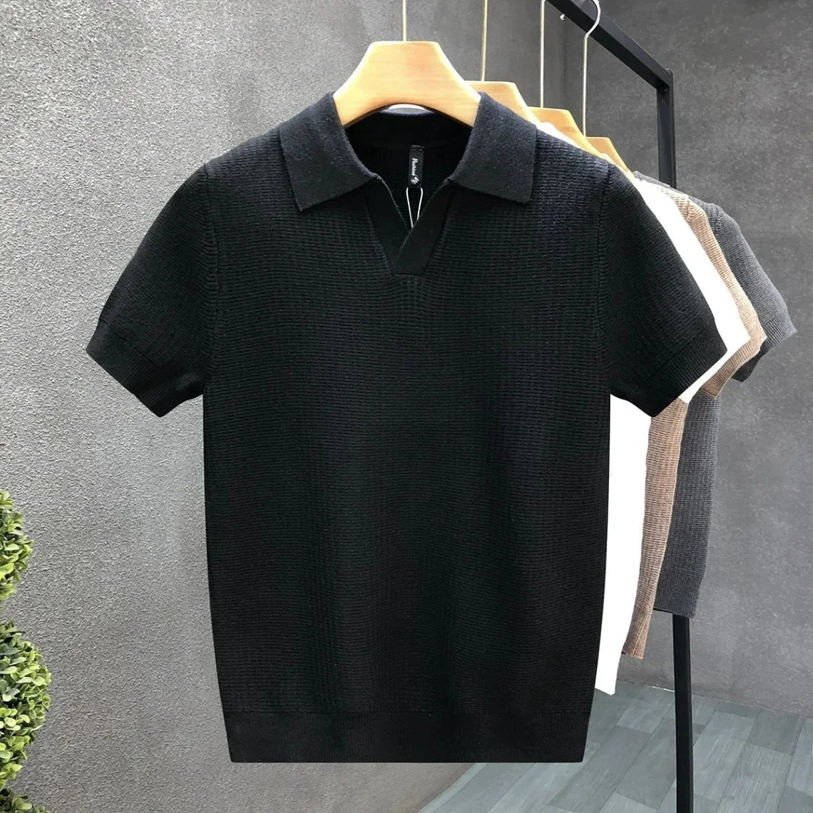 Polo tričko z prodyšného pleteného materiálu