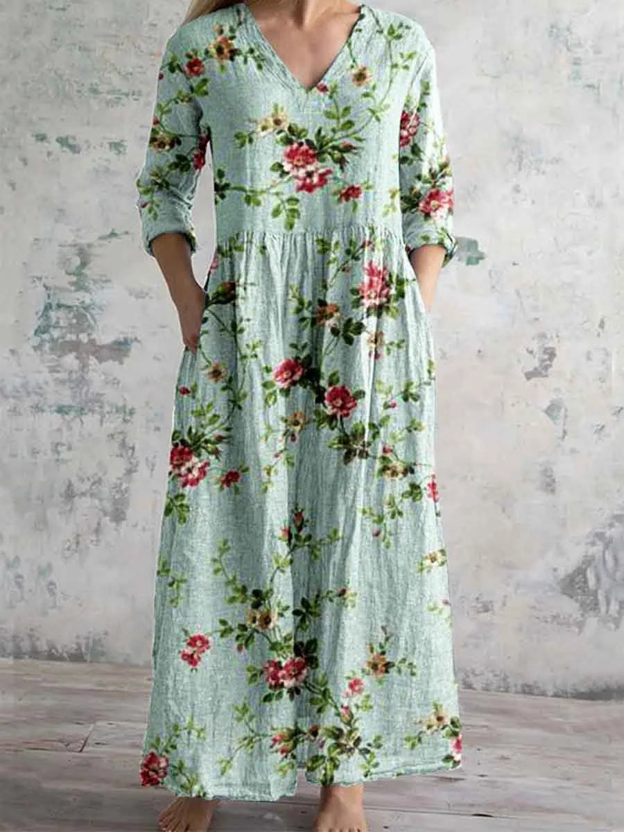 Lucie – dlouhé letní boho šaty s potiskem, KARO Moda
