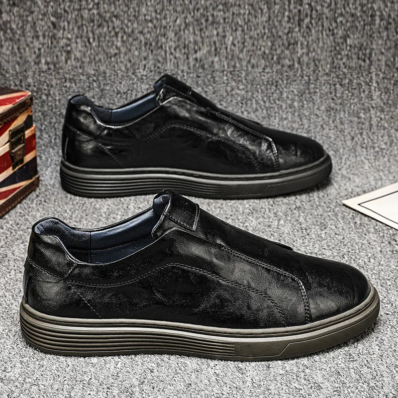 Klasické Kožené Slip-On Boty