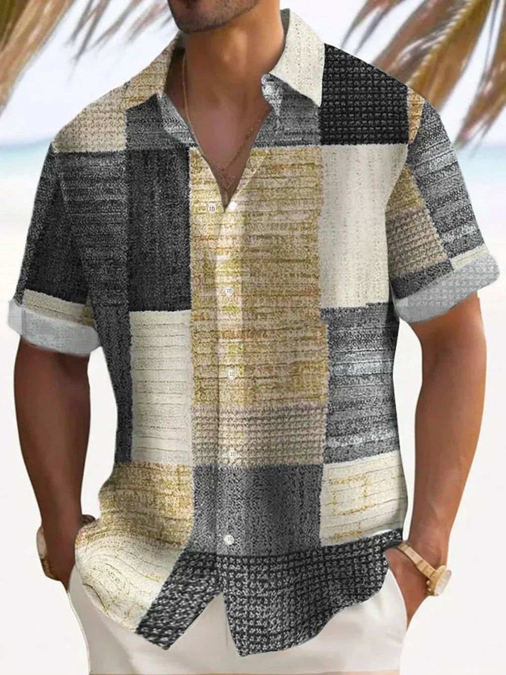 Elegantní Patchwork Košile